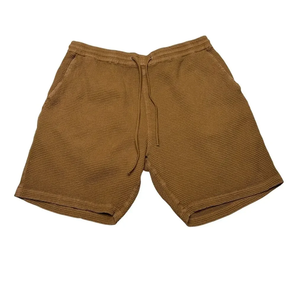 Universal Works Simple Shorts Nippon Waffle Knit Men's 34 Cotton Minimalist